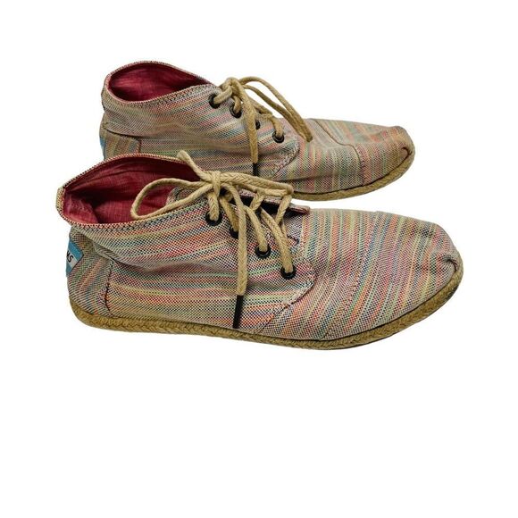 TOMS Pilar Stripe Rope Desert Botas - Size 7.5 - Picture 11 of 15